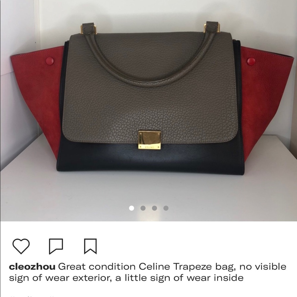 Great condition Celine trapeze red and brown
